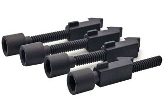 בורג שחור עם הברגה רפואית ניילון על ידי הדפסת תלת מימד MJF